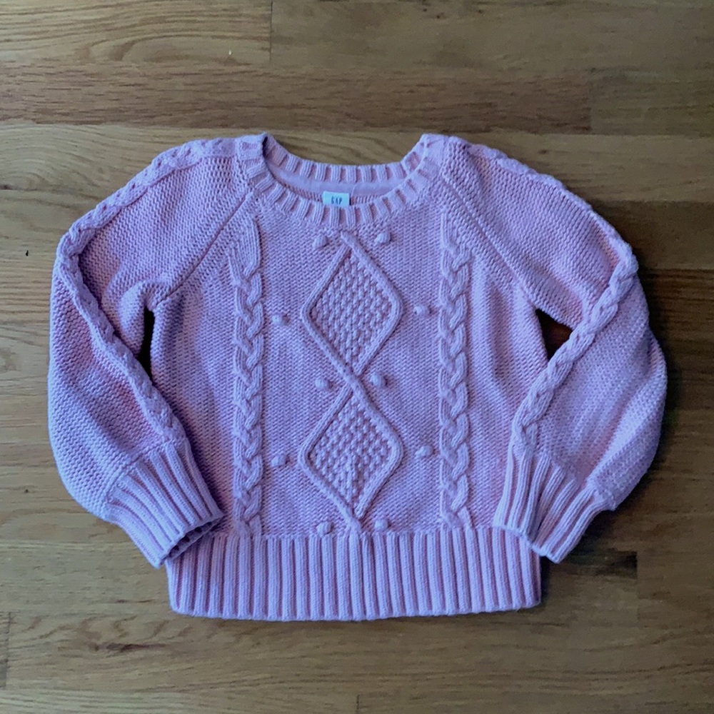 Pink Cable Knit Sweater